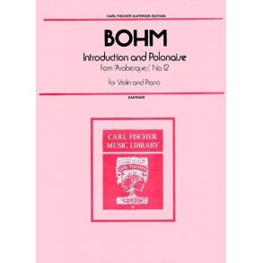 Bohm Intro Polonaise G Min Vln/Pf Bk