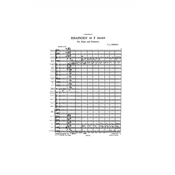 Moeran: Rhapsody In F Sharp (Miniature Score)