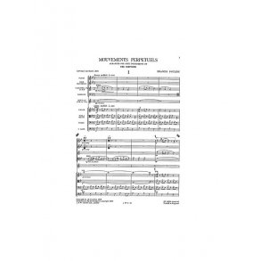 Francis Poulenc: Mouvements Perpetuels For 9 Instruments - Score