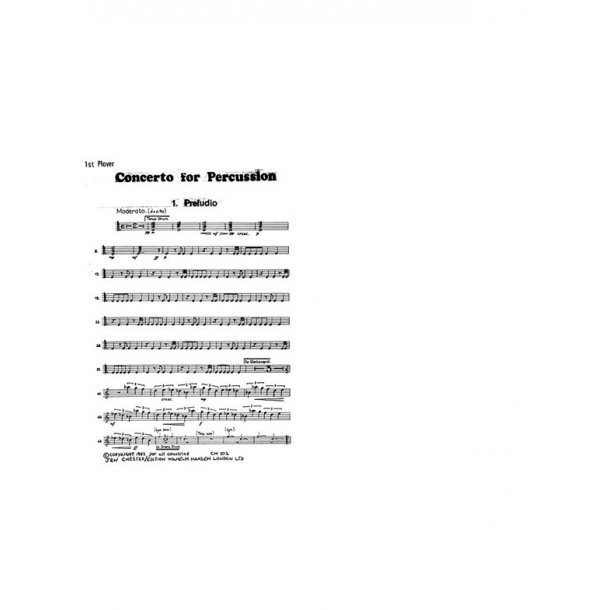 Salzedo: Concerto For Percussion Op. 74 (1969)  Pts
