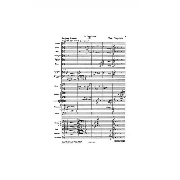 Thea Musgrave: Triptych for Tenor and Orchestra (Study Score)