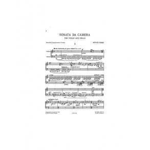 Seiber: Sonata Da Camera (Players' Score)