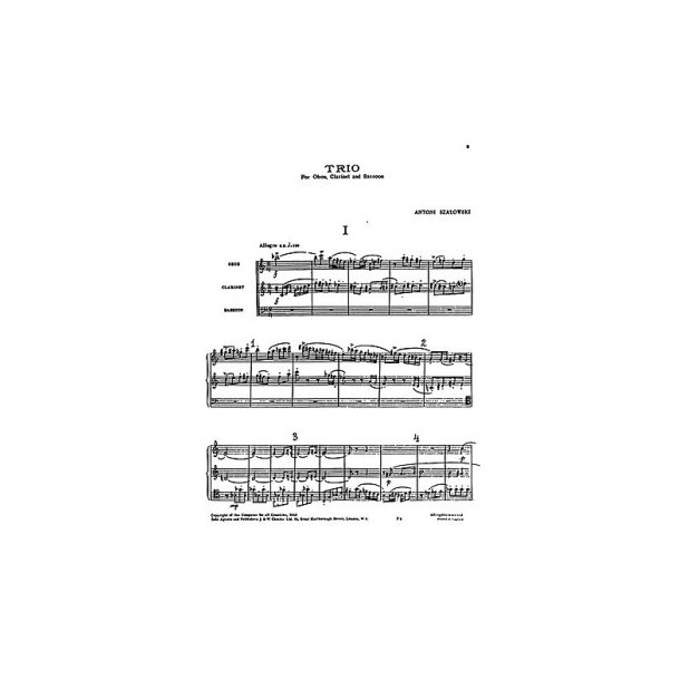 Szalowski: Trio (Miniature Score)
