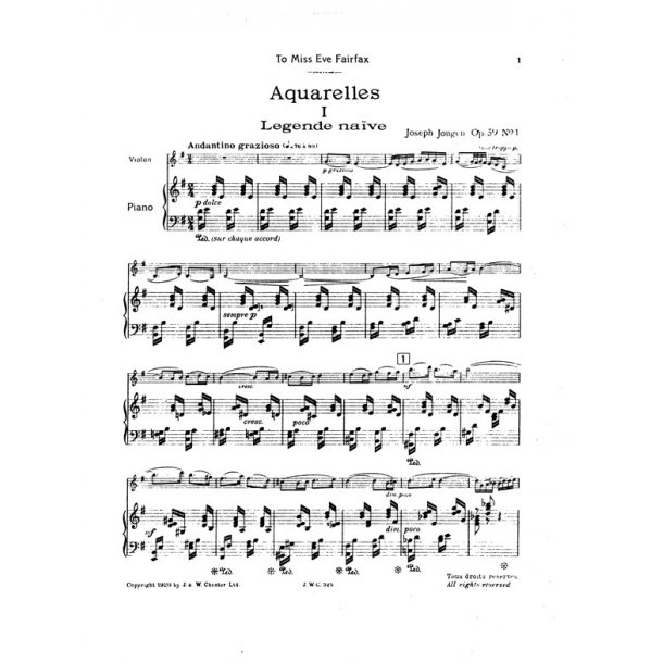 Joseph Jongen: Lgende Nave (Aquarelles Op.59 No.1)