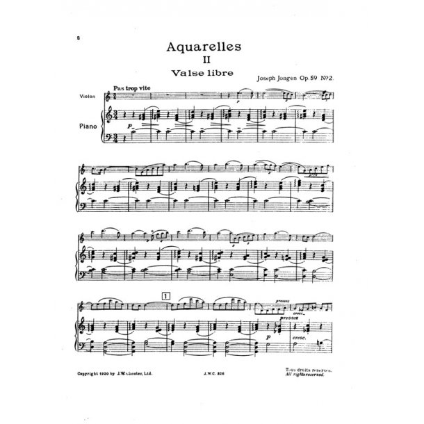 Joseph Jongen: Valse Libre (Aquarelles Op.59 No.2)