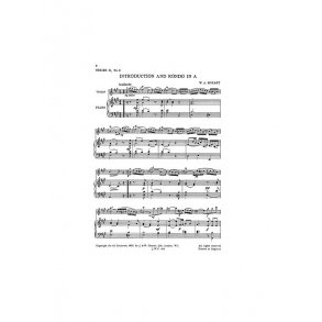 Mozart: Introduction And Rondo In A Major for Violin and Piano