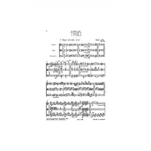 Lipkin: String Trio (Miniature Score)