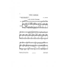 Mozart: Two Songs for Oboe and Piano