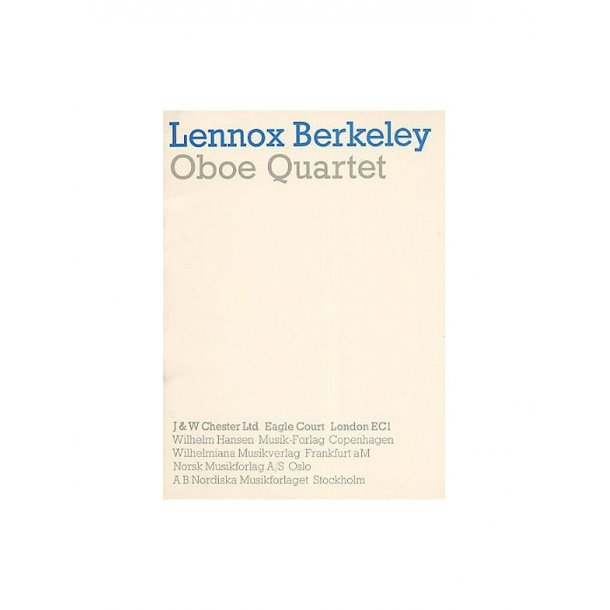 Lennox Berkeley: Oboe Quartet Op.70 (Miniature Score)