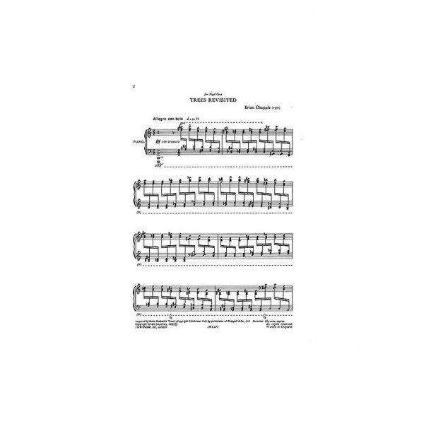 Brian Chapple: Trees Revisited For Piano