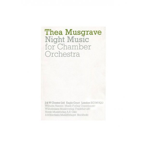 Thea Musgrave: Night Music (Study Score)