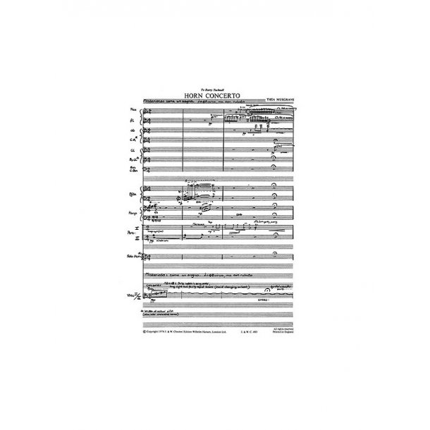 Thea Musgrave: Concerto For Horn And Orchestra (Study Score)