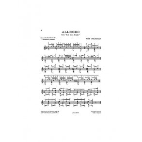 Igor Stravinsky: Allegro From Les Cinq Doigts for Guitar