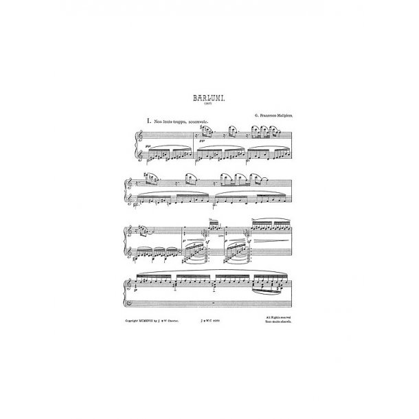 Malipiero: Barlumi for Piano
