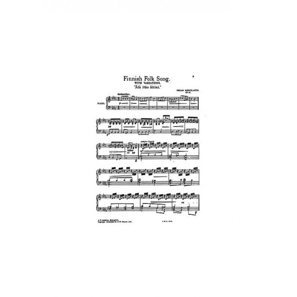 Merikanto: Finnish Folk Song Variations for Piano