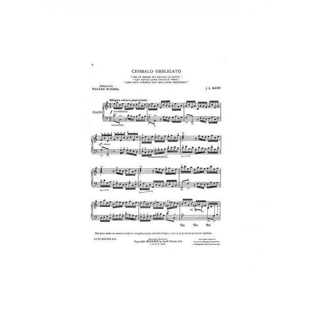 J.S.Bach/Walter Rummel: Let Never Love Deceive Thee [Cembalo Obbligato]