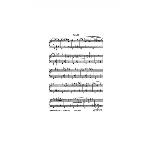 Igor Stravinsky: Waltz From The Soldier's Tale (Piano)