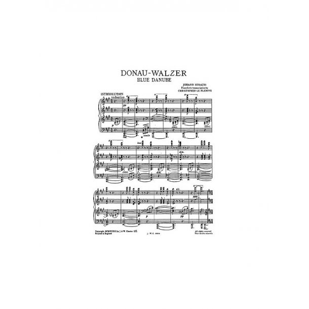 Johann Strauss II: The Blue Danube Waltz For Piano.