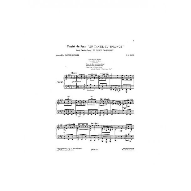 J.S.Bach/Walter Rummel: Pan's Dancing Song "To Dance, To Frolic"