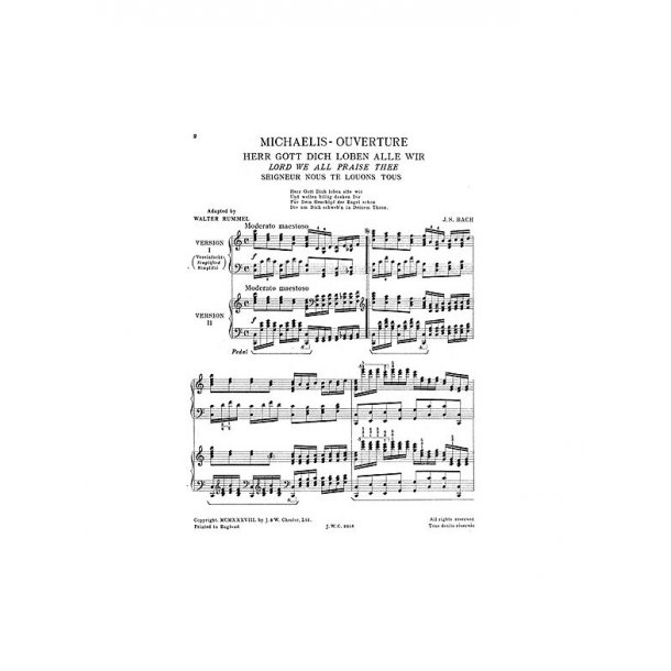 J.S.Bach/Walter Rummel: Lord We All Praise Thee [Michaelis-Overture]