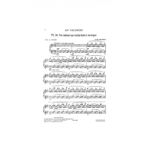 Severac: Musical Box (Piano)