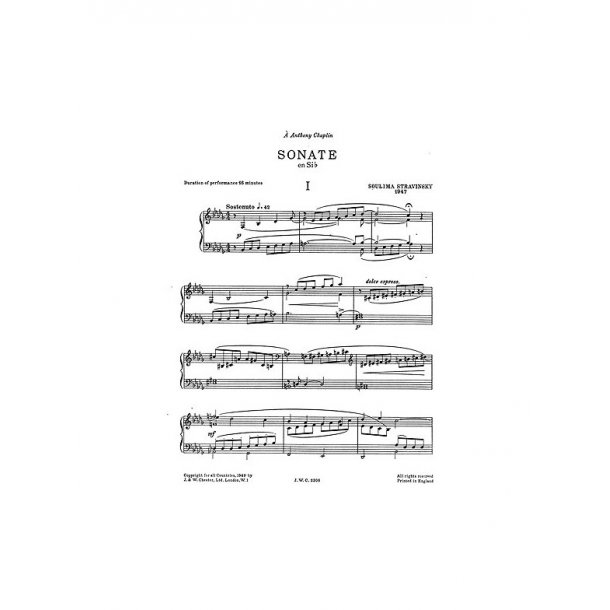 Soulima Stravinsky: Piano Sonata In B Flat