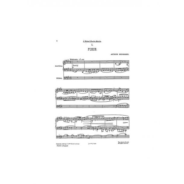 Arthur Honegger: Two Pieces- Fugue And Chorale