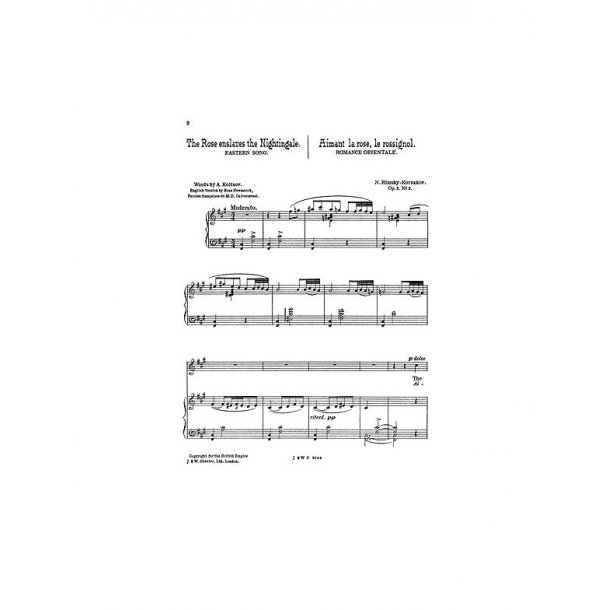 Nikolai Rimsky-Korsakov: The Rose Enslaves The Nightingale (Voice/Piano)