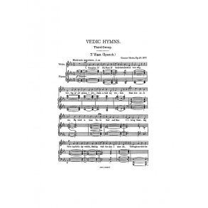 Gustav Holst: Vedic Hymns Op.24 No.7 (Vac. Speech) Voice/Piano