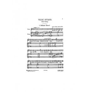 Gustav Holst: Vedic Hymns Op24 for Voice And Piano