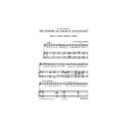 Malipiero: Three Poesie Di Angelo Poliziano for High Voice with Piano acc.