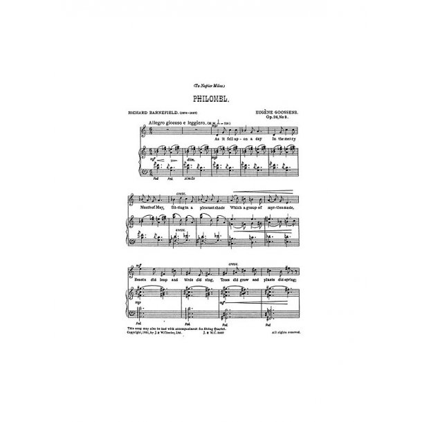 Goossens: Philomel from 'Three Songs Op.26' for Medium Voice and Piano