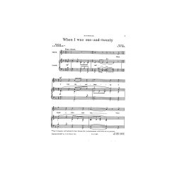 C.W. Orr:  When I Was One And Twenty for High Voice and Piano