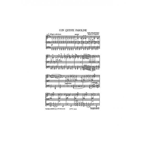 Igor Stravinsky: Con Queste Paroline (from Pulcinella)