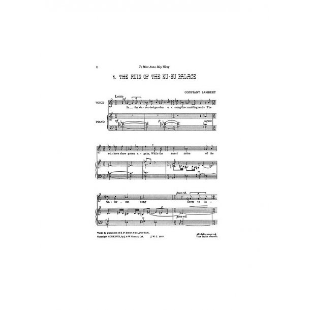 Constant Lambert: Three Poems Of Li-po