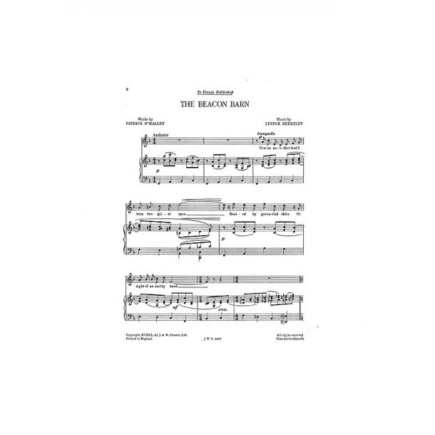 Lennox Berkeley: Beacon Barn Op.14 No.2