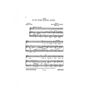 Fleming: If It's Ever Spring Again for Medium Voice and Piano acc.