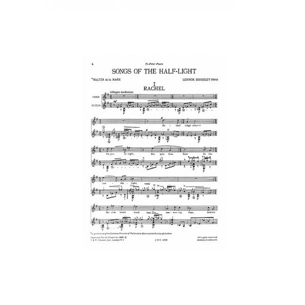 Lennox Berkeley: Songs Of The Half-Light Op.65