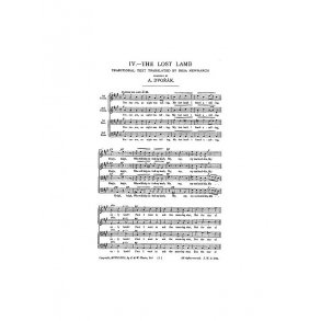 Antonin Dvorak: The Lost Lamb (Ttbb)