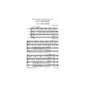 Nicholas Maw: Five Epigrams For Mixed Voices