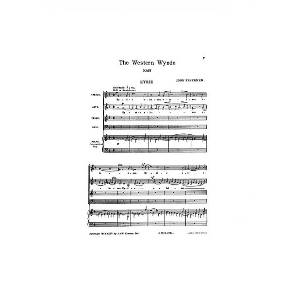 John Taverner: The Western Wynde Mass