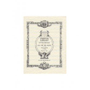 Lennox Berkeley: Ask Me No More