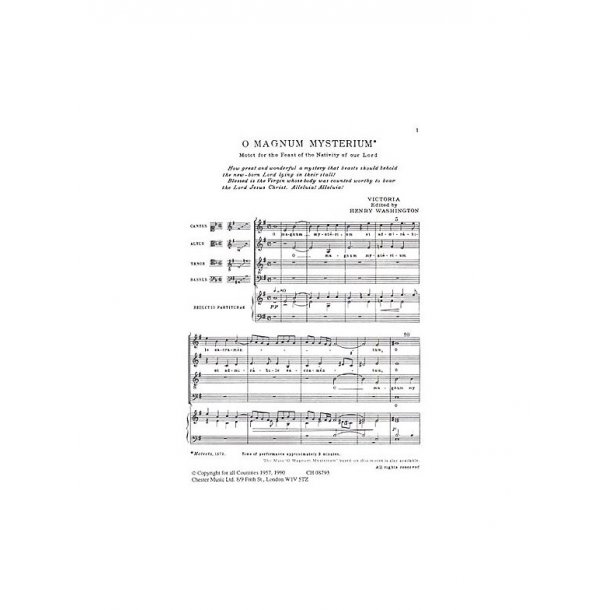 Tomas Luis De Victoria: O Magnum Mysterium