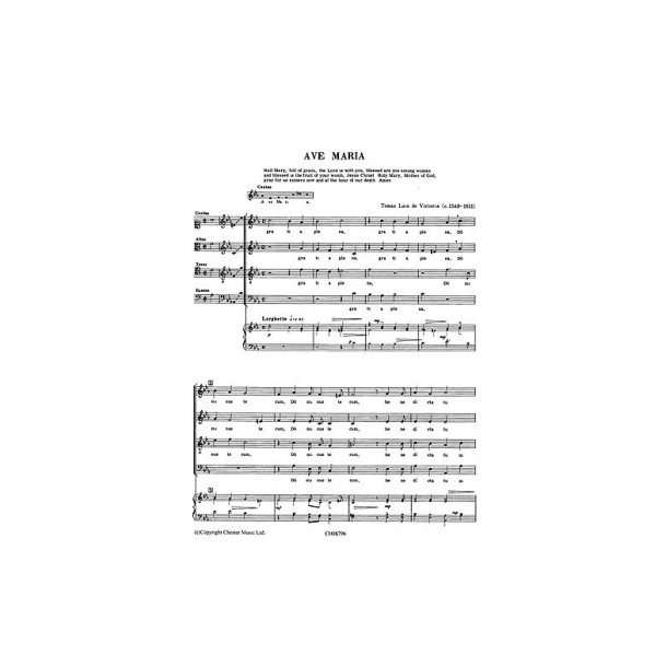 Victoria  Ave Maria (Steele)  Satb (L)