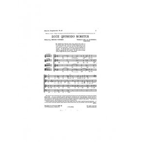 Victoria  Ecce Quomodo Moritur (Tenebrae Responsories No.15) Satb