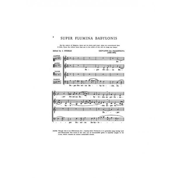 Giovanni Palestrina: Super Flumina Babylonis