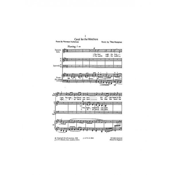 Musgrave: Two Christmas Carols In Traditional Style