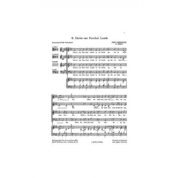 John Sheppard: Christ Our Paschal Lamb (ed. Wulstan)