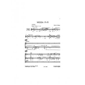 Dalby: Missa Fi-fi  (Vocal Score)