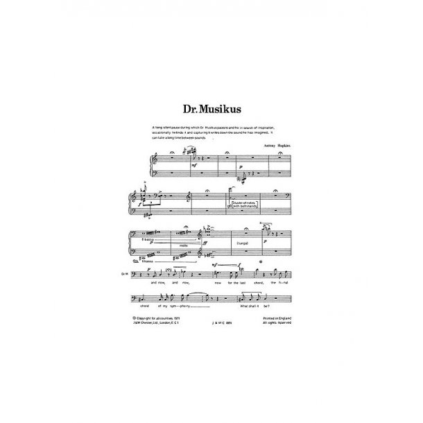 Hopkins: Dr Musikus Children's Opera (Vocal Score)